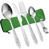Set Posate Da Viaggio 4 Pezzi Con Custodia In Plastica - Ideali Per Campeggio E Scuola - 2
