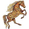 Jigfoxy Puzzle in Legno per Adulti e Bambini, Cavalli in Legno, Giocattolo Educativo Unico a Forma di Animale, Per Amici della Famiglia, L-42 x 39,9 cm, 300 Pezzi