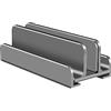 ELLENNE Triplo Supporto Verticale per Laptop in Alluminio con 3 slot, Stazione PC Portatile per scrivania compatibile per Macbook, Surface, ipad, tablet, laptop stand (Grigio)