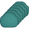 Klear Vu Gripper Omega Non-Slip Windsor Chair Cushions with Skid-Proof Seat Pad for Dining Room, Kitchen, and Office Use, 16x15 Inches, 6 Count (Pack of 1), Teal