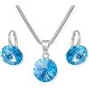 LillyMarie LILLY MARIE Set Gioielli Da Donna Con Ciondolo Cristalli Blu E Catena Regolabile In Argento Sterling