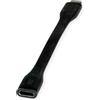 ROLINE USB4 Gen3x2 - Cavo Emark, piatto, C-C, STBU, 40 Gbits, 100 W, nero, 11,5 cm