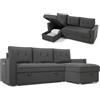 Nalui - Divano letto con chaise longue, 213 x 129 x 81 cm, reversibile con cassettiera da 127,6 L. Divano da salotto 3 posti convertibile in letto da 122 x 190 cm. Include tasche e tessuto a 360°