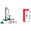 Polti Vaporetto Smart 100_T Pulitore a Vapore, Autonomia illimitata con Ricarica Continua, Caldaia ad alta Pressione 4 Bar, 9 Accessori & Kalstop PAEU0094 Anticalcare per Apparecchi a Caldaia