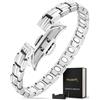 MagnetRX® Bracciale Magnetico Donna - Braccialetti magnetici da donna EllipseMAX 5X forza 5.000 Gauss magneti - Progettato negli Stati Uniti e in attesa di brevetto - Titanio di alta qualità