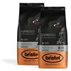 Bristot, Caffè in Grani ESPRESSO - Totale 1 kg - Chicchi dall'Aroma Intenso, Gusto Carattere Forte E Gusto Deciso - Set da 2 Confezioni da 500g