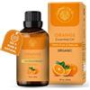 Carno Calm Olio essenziale di arancia dolce biologico 30 ml, 1 fl.oz, oli essenziali per aromaterapia, diffusore, sapone e candele