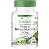 fairvital Estratto di Bacopa Monnieri 500 mg, 90 capsule, facili da deglutire, capsule di Brahmi, con il 20% di bacosidi, vegane