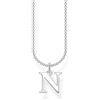 Thomas Sabo Collana con lettera N in argento sterling 925, Argento, KE2023-001-21