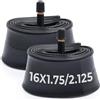 MetersGod 2 tubi flessibili per bicicletta da 16 pollici, 16 x 1,75/1.95/2.0/2.10/2.125 con valvola Valve Schrader AV32 mm, tubo flessibile 47/57-305, compatibile con strade e bici da città