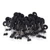 Symphonyw Bobber stopper da pesca, 300 pezzi, 50 gruppi/set di perline in gomma nera, tappo galleggiante da pesca, Forma cilindrica., L