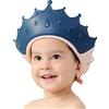 FUNUPUP Cappello Doccia Bambini, Visiera Doccia Bambini Cuffia Doccia Bambina Regolabile in Morbido Silicone(Blu)