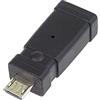 PremiumCord Riduzione USB Mini USB femmina a Micro USB maschio 5 pin mini USB per il collegamento di Digifoto, MP3, telefoni cellulari, colore nero
