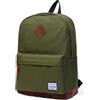 VASCHY Zaino Uomo, Zaino Donna Casual Zaino Scuola Superiore Zaino Università Vintage Zaino Classico Impermeabile Zaino PC 15.6 Pollici Zaino da Viaggio Lavoro Verde