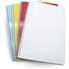 DOJA Barcelona | Quaderno a Doppia Riga A4 | 4 Pezzi | Quadernone A4 con Copertina Morbida | 3,5 mm | 297x210mm | 80 Fogli | Quadernoni Copertine Colorate a Caso | Quaderni per Disegno, Scuola...