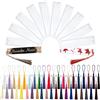 MUFEKUM Set di 50 stampi per segnalibro in resina epossidica, 10 stampi in silicone con 40 nappe colorate per fai da te trasparente