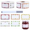 Aohyue 1000 Pezzi Etichette per Barattoli di Marmellata, Etichette Autoadesive, Adesivi Scrivibili, con Penna Grigia, Adesivi Rettangolari, Adatti per Barattoli, Bottiglie, Sacchetti, 3 x 5 cm