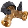 Connettore Rubinetto Giardino 2 Vie Ottone - Prezzo Sottocosto