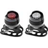 cyclingcolors Kit luce posteriore rossa + luce anteriore bianca per biciclette, 1x LED, metallo, alluminio