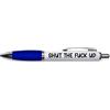 Tongue in Peach Divertente novità Push Pen regalo | penne a sfera | Shut The F Up | divertente scherzo stazionario | BLU - PP139