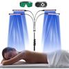 TWSOUL Solarium per la casa, 460NM&490NM, lampada abbronzante con occhiali da solarium, 60 W, luce blu, luce abbronzante solarium, doppio supporto abbronzatore viso solarium con 432 LED per corpo e viso