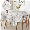 Generic Tovaglia rettangolare stampata impermeabile, stampa ad alta definizione, elegante e resistente，Omaggio 2 Pezzi Pinze Ferma Tovaglia (140_x_180_cm, Fiorellino Bianco)
