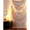 RAJRANG Arazzo Ombre - Bianco e Oro - 127x152 Cm - Arazzi Mandala dorati da parete - Elegante telo mare decorazione Boho room