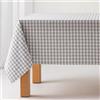 GAMUSI Tovaglia antimacchia a quadri Vichy Grigio 140 x 100 cm