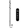 SKYLYZH Scaldasalviette Elettrico Bagno, Termoarredo Tlettrico ad asta singola, Scalda Asciugamani Elettrico, Portasciugamani Elettrico, Scaldino Asciugamani, Temperatura regolabile, Basso Consumo-Black