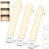 Ylatoial Luce Armadio LED con Sensore Movimento, 3 Modalità Dimmerabile Luci Armadio, 2000 mAh Luce LED Ricaricabile Senza Fili, Magnetica Sottopensile Cucina Led Lampada per Armadio Scale Camera Corridoio