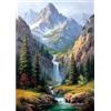 NEWENMO 5D Montagna Diamond Painting Adulti Pittura Diamante Kits | Cascata Pittura Diamante Kit Completo,DIY Diamond Art Kits,Diamond Painting Set per Decorazione Casa e Regalo 30x40cm