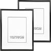 Etrexonline Cornice Nere 13x18cm Con Pannello in Vetro, Cornice per Foto in PVC Stile Semplice per Tavolo e Parete - Confezione da 2 pezzi
