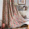 USTIDE Tenda Etnica Vintage in Stile Rustico Boho - Riduzione della Luce, Jacquard Colorata Geometrica, 1 Pannello Pizzo Macramè Tribale, 150 x 220 cm