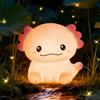 PQETBV Luce Notturna Bambini LED Axolotl, Silicone Lampada Notturna per Bambini Dimmerabile, Controllo Touch, LED Ricaricabile USB Lampada Camera Bimbi Axolotl, Regalo per Bambina