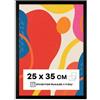 Photoframe4you - Cornice per foto 25x35 cm nera -Vetro acrilico infrangibile - Cornice da parete in plastica resistente per foto, poster, puzzle e certificati - Prodotta in Europa - Nancy