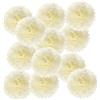 PATIKIL 10.5cm Pompon Carta Velina, 12Pz Fiori di Carta Pom Poms Decorativi Colorati per Matrimoni Addio Nubilato Compleanno Decorazioni Sfondo, Beige