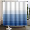SDOTPMT 105x160cm Bianco Blu Scuro Bicolore Tenda da doccia Classica Tradizionale Tenda da bagno Tema Minimalista Tenda per vasca da bagno Decor Tessuto Poliestere Impermeabile con Ganci