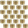 HAKZEON 24 barattoli dorati per candele da 113,4 g, con coperchio, barattoli vuoti, contenitori in metallo per realizzare candele, progetti artistici e artigianali