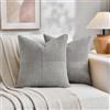 FDTERN Set di 2 Boho Federe de Cuscini per Divano 30x30 in Velluto a Coste，Moderno Morbido Motivo a Croce Decorativa Copricuscini per Divano Camera da Letto,Grigio Neutro