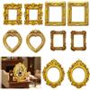 Set Di 5 Mini Cornici Portafoto Rustiche In Resina – Vintage Con Supporto, Decorazione Fai Da Te Per Casa E Festività (Bianco)