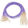 QUARKZMAN 20 Pezzi Filo Per Collana Cerato All'ingrosso, 18 Pollici E 1.5Mm Di Diametro Cordoncino Per Collana Con Chiusura Per Ciondoli, Bracciali, Collane, Accessori, Viola