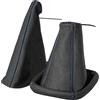 L & P Car Design Cuffia cambio e Freno a mano compatibile con Opel Vectra B 1995-2002 - nero blu - vera pelle - leva cambio manuale - (A106-10)