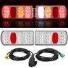 DARKGUARD Fanali Posteriori Rimorchio 13 Poli a Led 12V/24V 7 Funzioni Kit | IP65 Impermeabile Omologati E57 | Plug & Play Baionetta 5 Pin Pre-Cablaggio 5,5M per Roulotte, Camion, Rimorchio Agricolo