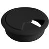 DOJA Barcelona | Passacavi da scrivania nero | Pack 8 | Organizzatore cavi rotondo | Ø 60 mm | Coperchio passacavi per organizzatore scrivania, tavolo scrivania, ladri spine, computer da tavolo