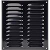 Steinberg14 Griglia di Ventilazione Rettangolare 260x280 mm - Griglie di Aerazione in Metallo Nero - Serranda di Scarico dell'aria con Zanzariera - Copri Bocchetta Interna a Parete e a Soffitto