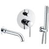 VALAZ Rubinetto per Vasca e Doccia Cromato | Miscelatore Acqua Calda e Fredda, Risparmio Idrico | Installazione Facile e Veloce | Rubinetto per Doccia Acciaio Inox, Rotondo, Serie Jucar