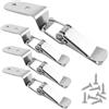 Simsky 4 chiusure a vite in acciaio inox, chiusura a 90 gradi, chiusura ad angolo, chiusura a leva, chiusura a scatto per valigie, casse e armadietti