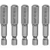 QUARKZMAN 5pz H8,0 Chiavi a Brugola per Punte da Trapano 8mm Punte Metriche Piane 1/4 Attacco Esagonale 50mm (2) Punta Cacciavite Esagonali Magnetico Lungo Industriale per Viti