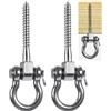 SELEWARE 2 Pezzi 900KG capacità Acciaio Inossidabile Heavy Duty Gancio Appendiabiti, Gancio soffitto, Gancio Altalena con bullone per calcestruzzo Set di Legno Parco Giochi per Bambini Outdoor