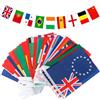 G2PLUS Bandierine internazionali decorative, paesi del mondo, varie bandiere nazionali 14 cm x 21 cm, per tifosi di calcio, rugby, presentazione eventi, 50 National Flags